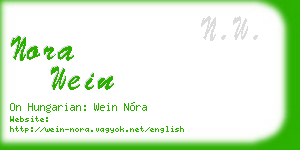 nora wein business card