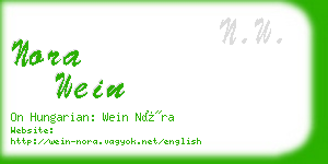 nora wein business card